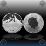 1oz NIUE - LUNAR  "Year of the Goat" 2 Dollars 2015